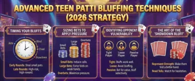 Player concealing poker cards with a focused expression at the card table – bluffing technique
