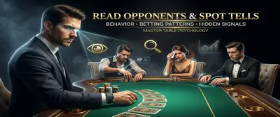 Group of card players around a table – reading opponents' body language and betting patterns