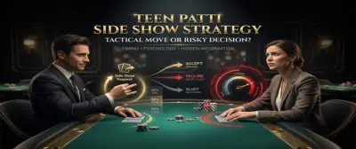 Two Teen Patti players requesting a side show comparison in a 3 Patti card game